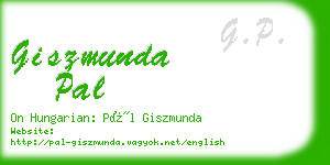 giszmunda pal business card